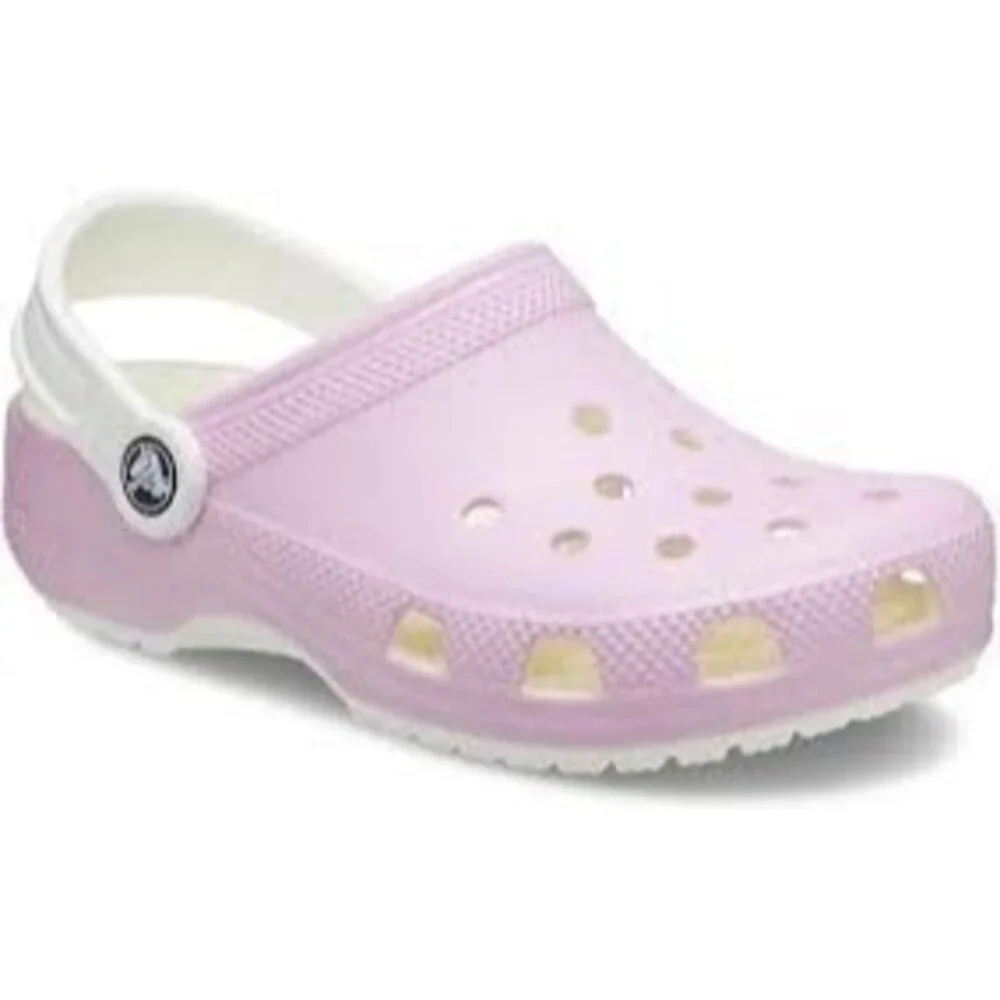 Crocs Kids Toddler Girl Pink White Summer Ready Classic Clogs 5